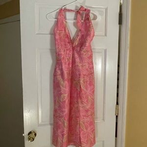 Lilly Pulitzer silk halter dress